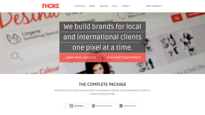 fhoke.com Flat Web Design Inspiration