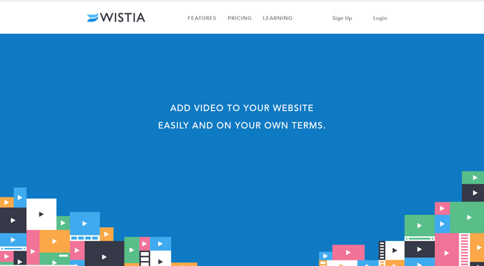wistia.com Flat Web Design Inspiration