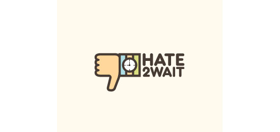 Hate2Wait Logo Design Inspiration Made Just For Fun