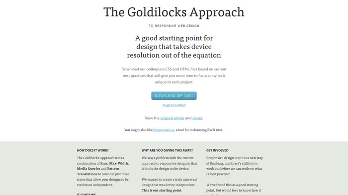 The Goldilocks Approach