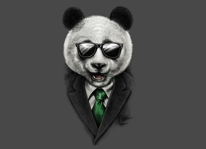 Agent Panda Guys T-Shirt Design