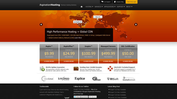 aspirationhosting.com Website Hosting Provider