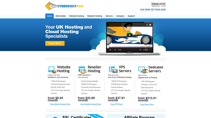 cyberhostpro.com Website Hosting Provider
