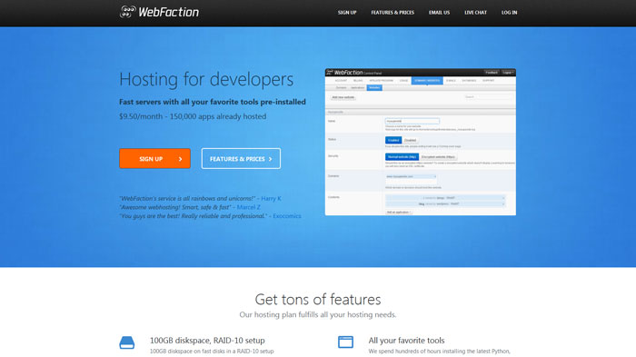 webfaction.com Website Hosting Provider