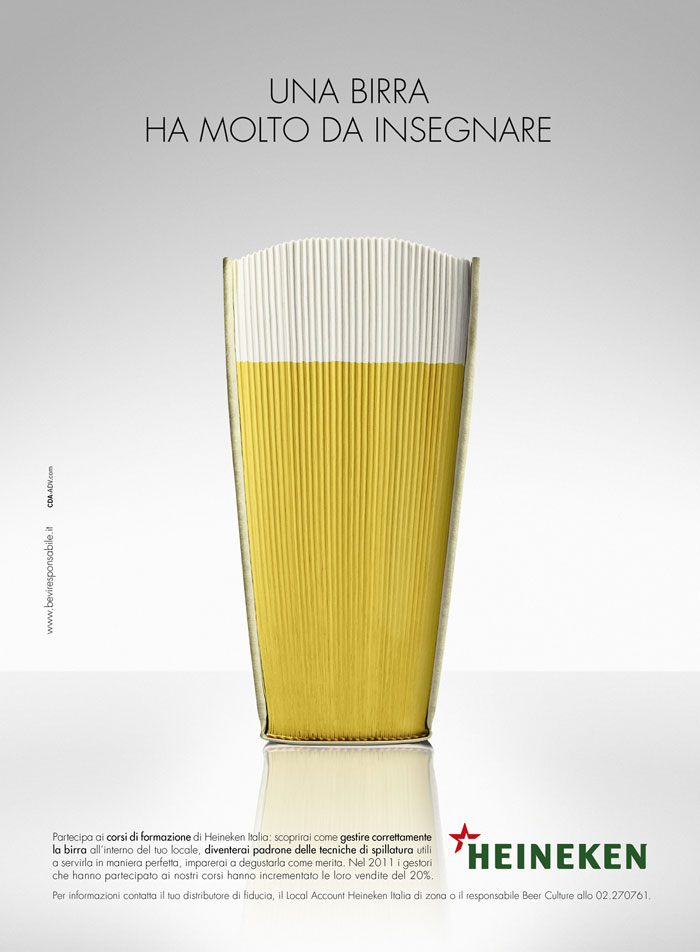 A beer has a lot to teach Creative Ad Made By Italian Art Directors And Copywriters