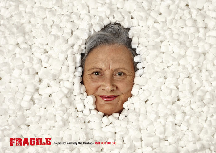 Fragile. To protect and help the third age Creative Ad Made By Italian Art Directors And Copywriters