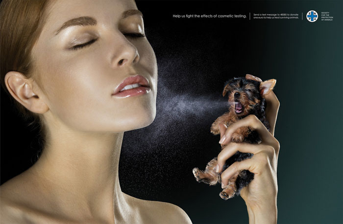 Help us fight the effects of cosmetic testing Creative Ad Made By Italian Art Directors And Copywriters
