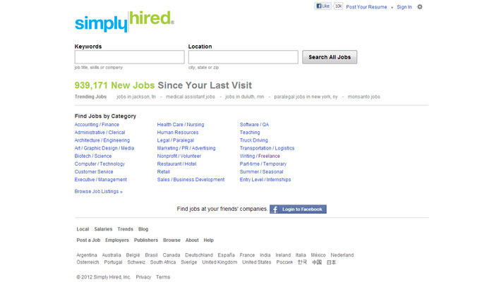 simplyhired.com job board