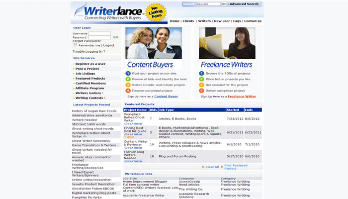writerlance.com job board