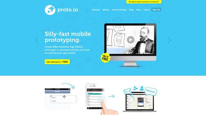 proto.io Landing page design