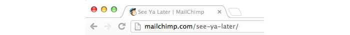 Mailchimp - The logout URL says
