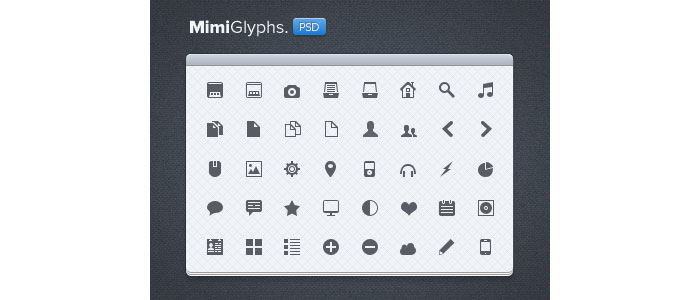 Mimi Glyphs free psd file for Inspiration and download