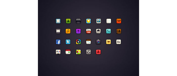 Mini iOS Icons for Inspiration and download