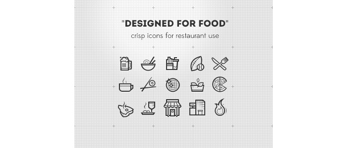Designed for food icons for Inspiration and download