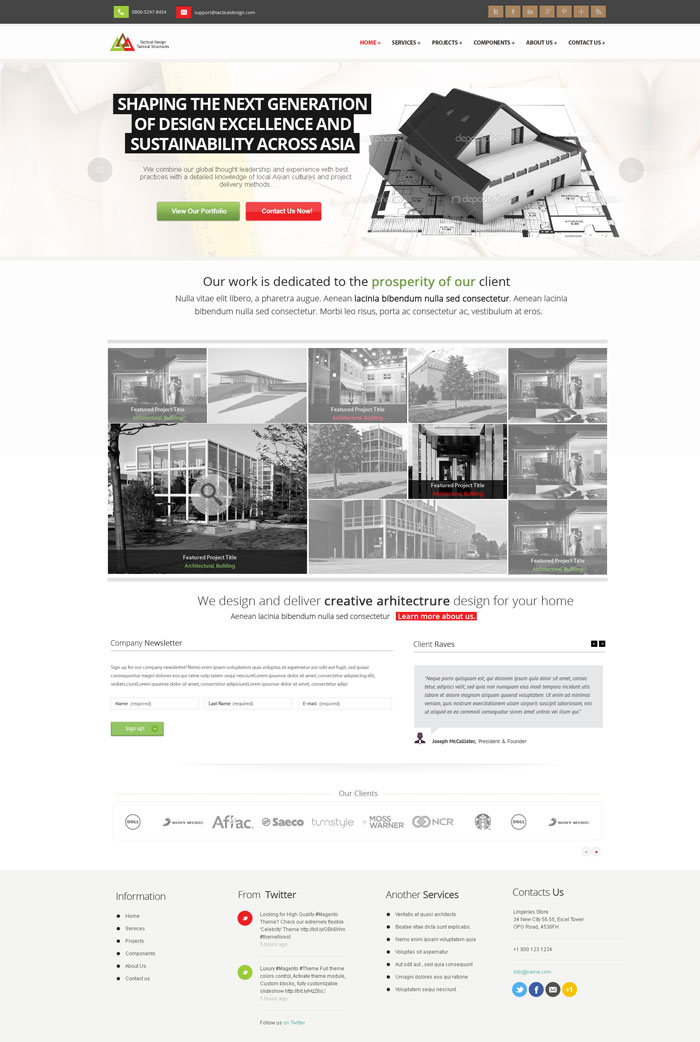Architectural Company Website Layout Design Inspiration