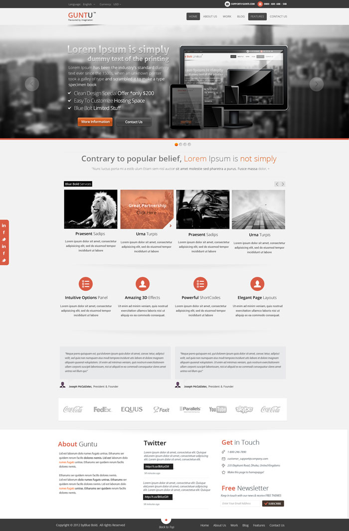 Guntu Website Layout Design Inspiration