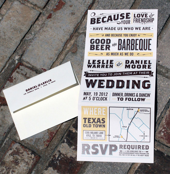 Daniel & Leslie Wedding Invites and Collateral Print Inspiration