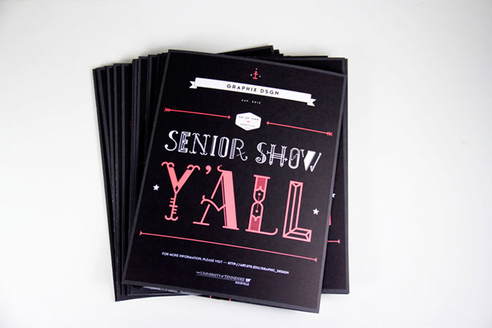 University of Tennessee, Knoxville Graphic Design Senior Show Invitation Print Inspiration