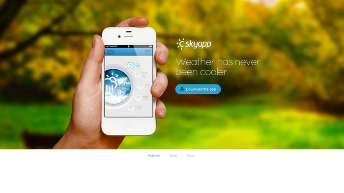 SkyApp One Page Website Design