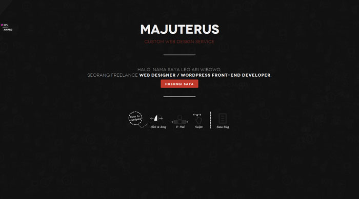 majuter.us One Page Website Design