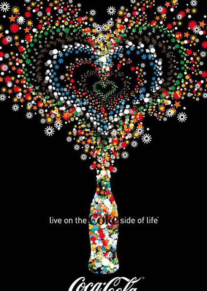 Live on the coke side of life Print Advertisement