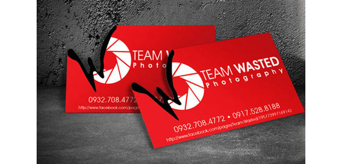 Team Wasted Photography Business card