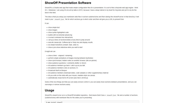 ShowOff Presentation Software