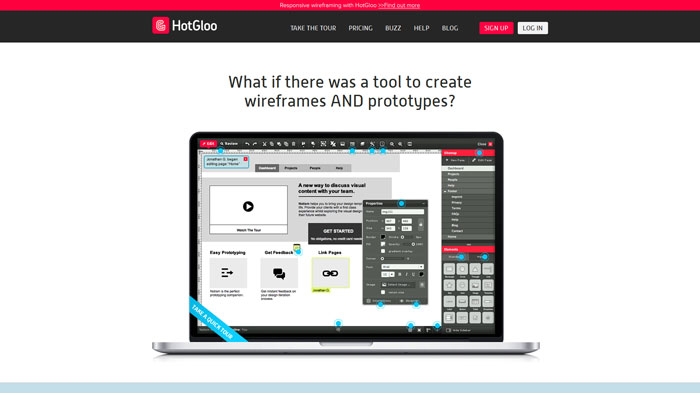 HotGloo Wireframing and prototyping tool