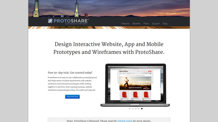 ProtoShare Wireframing and prototyping tool