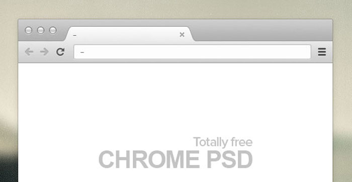 Free PSD - Chrome browserMockup Design