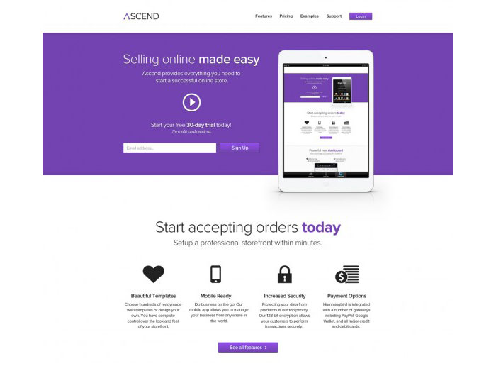 Ascend – E-Commerce Service Template (PSD)