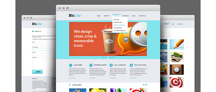 BisLite: Business Website PSD Templates