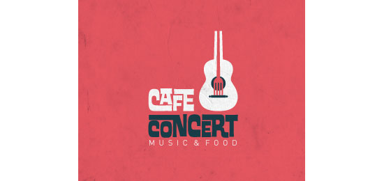 Café Concert Restaurant Logo Design