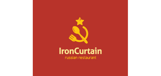 Iron Curtain Restaurant Logo Design