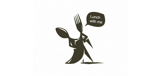 lunch with me Restaurant Logo Design