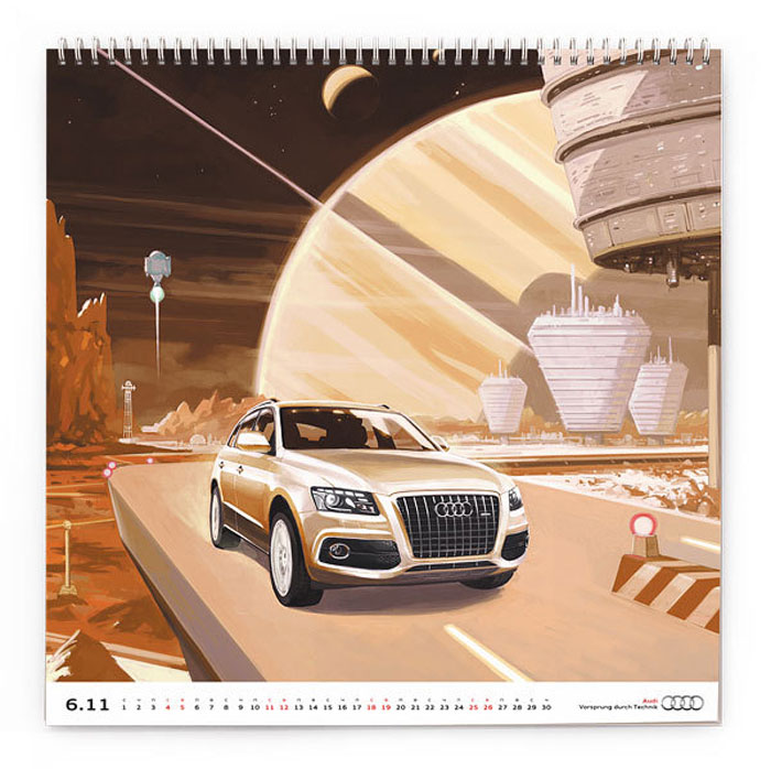 Audi Russia Calendar 2011 Retro Illustration 2