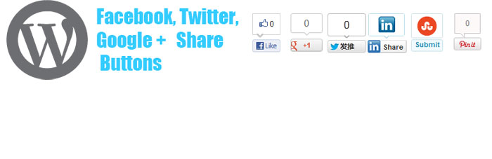 Facebook,Twitter,Google plus one Share Buttons