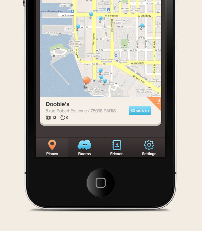New iPhone app design | Map UI,UX interface User Interface Design Inspiration