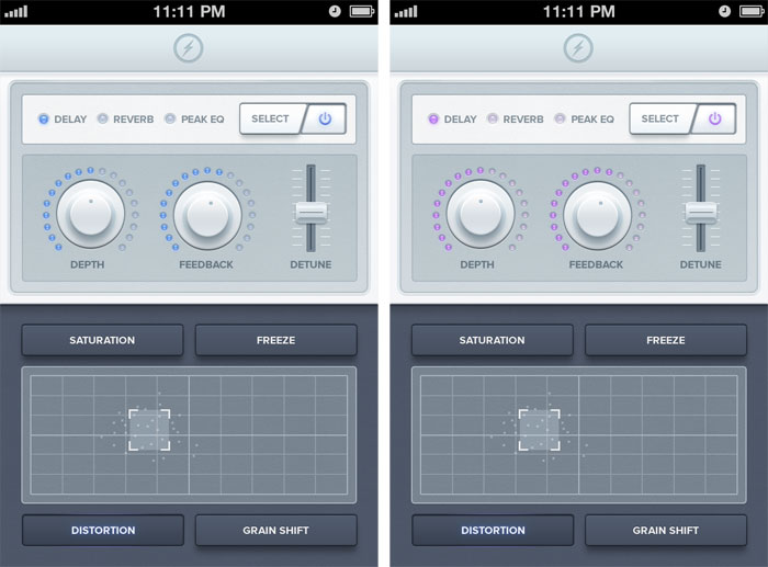 iPhone Synth App UI Remix User Interface Design Inspiration