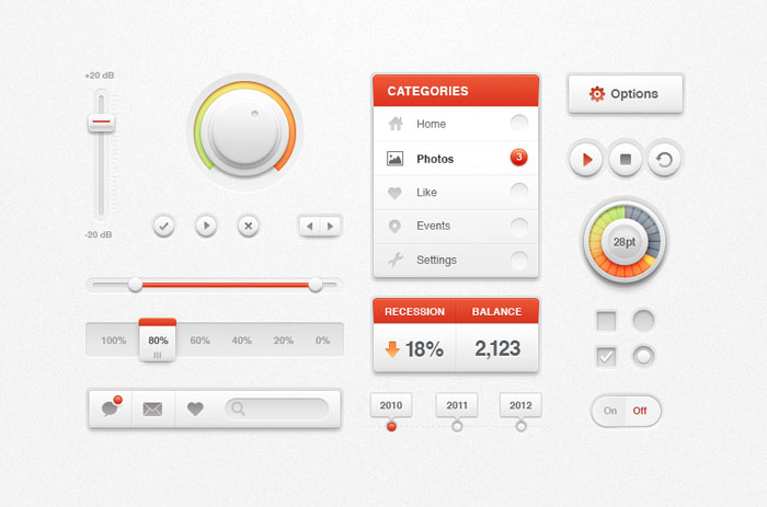 White Ui Kit User Interface Design Inspiration