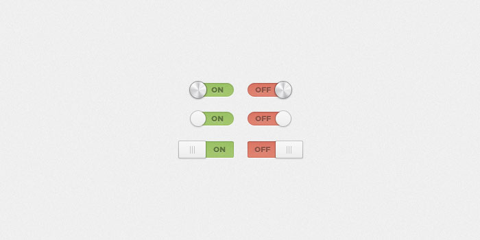 On/Off Switches and Toggles (PSD) User interface Design Inspiration