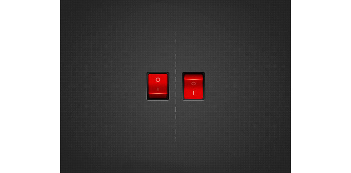 Red on / off switch User interface Design Inspiration