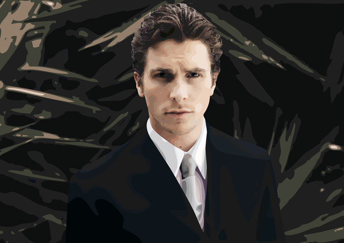 Christian Bale Vector Portrait Design Artwork