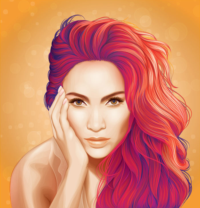 Jennifer Lopez Vector Portrait Design Artwork