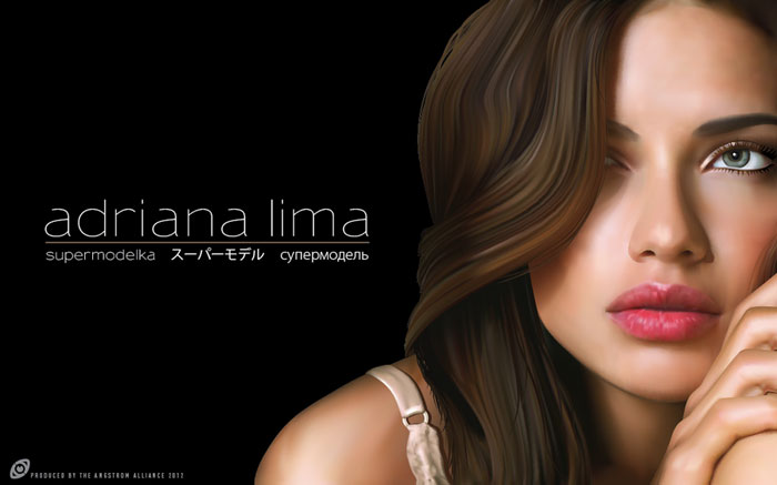 Adriana Lima Vector Portrait Design Artwork