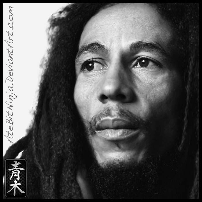 Bob Marley Vector Portrait Design Artwork