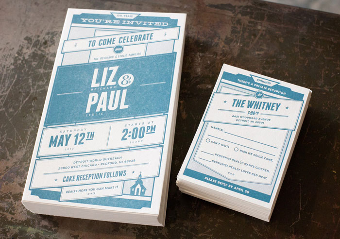 Liz and Paul Wedding Invitations