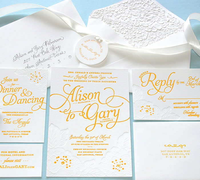 Alison and Gary Wedding Invitation