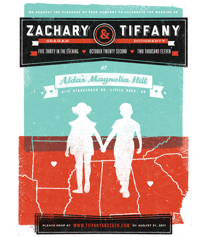 Zachary and Tiffany Wedding Invitation
